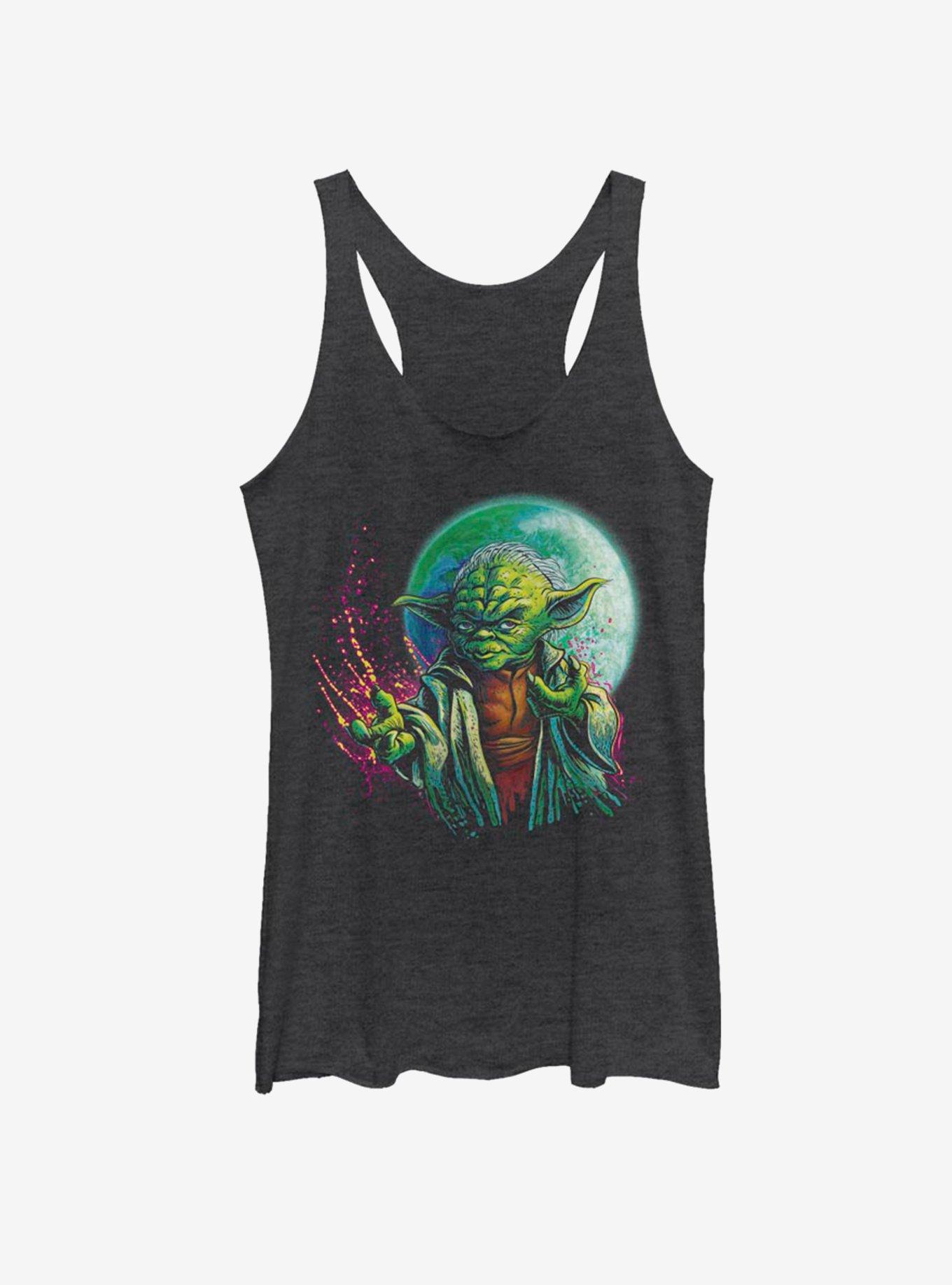 Star Wars Force Of Yoda Womens Tank Top, BLK HTR, hi-res