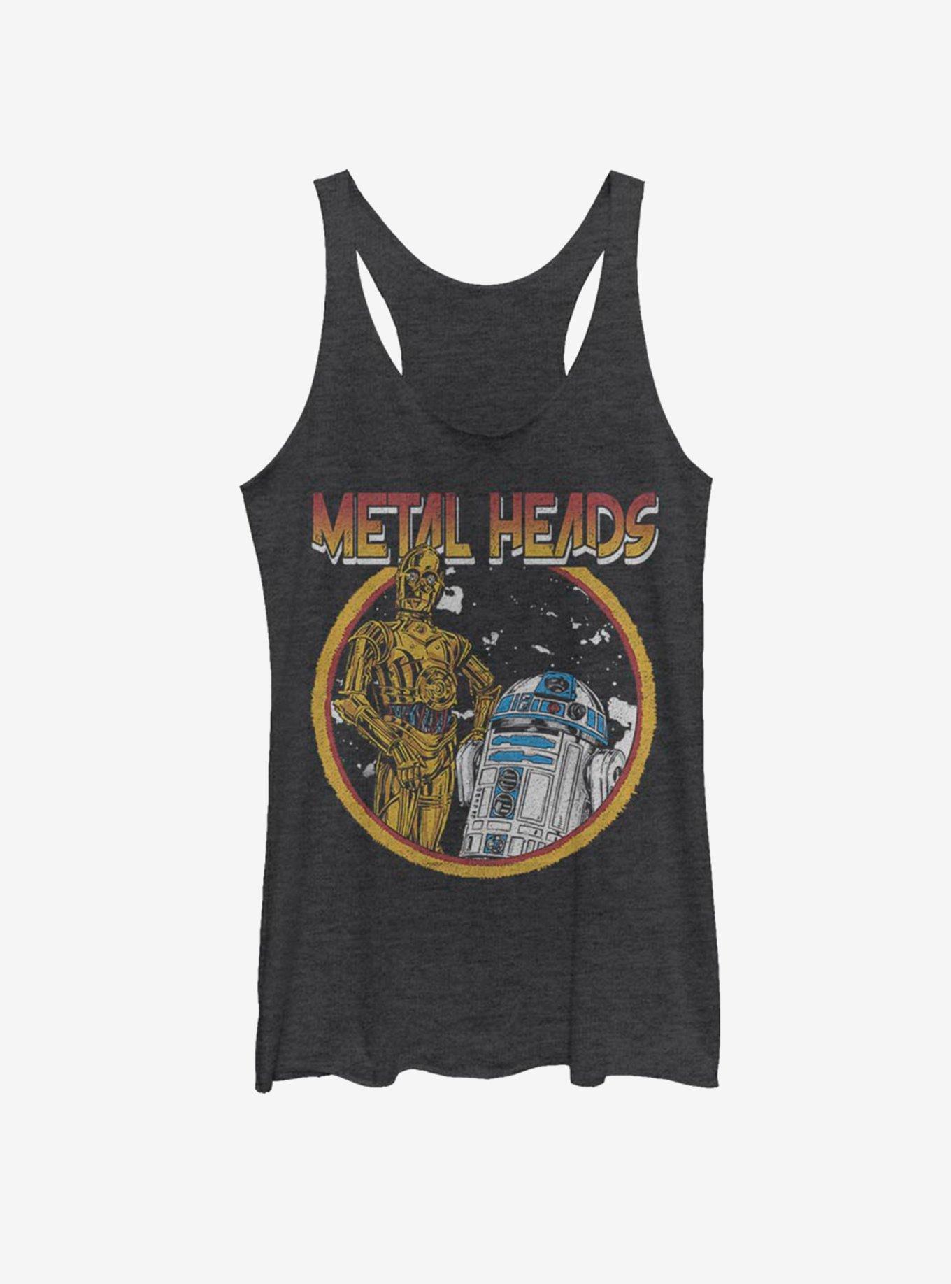 Star Wars Metal Droids Womens Tank Top, BLK HTR, hi-res