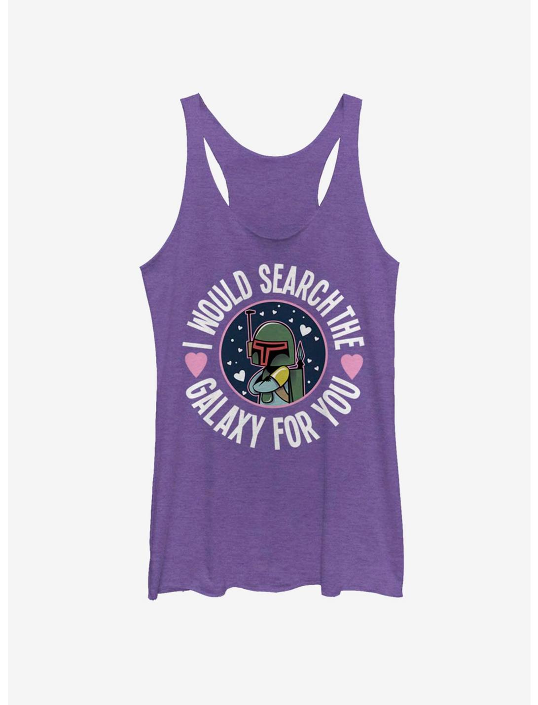 Star Wars Search The Galaxy Womens Tank Top, PUR HTR, hi-res