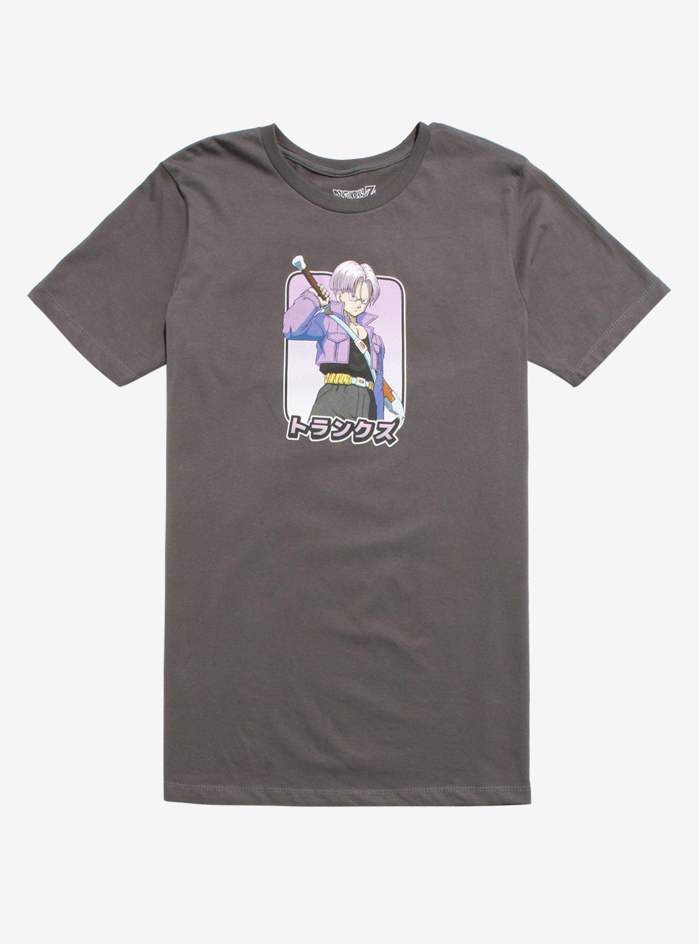 Dragon Ball Z Retro Future Trunks T-Shirt, CHARCOAL  GREY, hi-res
