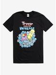 Trover Saves The Universe Logo T-Shirt, BLACK, hi-res