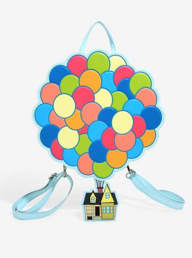 Disney Loungefly  UP Backpack - Black with Colorful Balloon Design. NWT Loungefly Disney Pixar Up Balloon Chairs Mini Backpack  main image 2