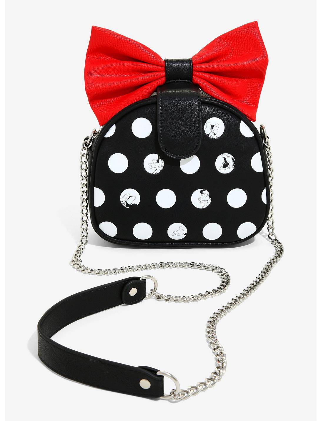 Loungefly Disney Minnie Mouse Polka Dot Crossbody Bag, , hi-res