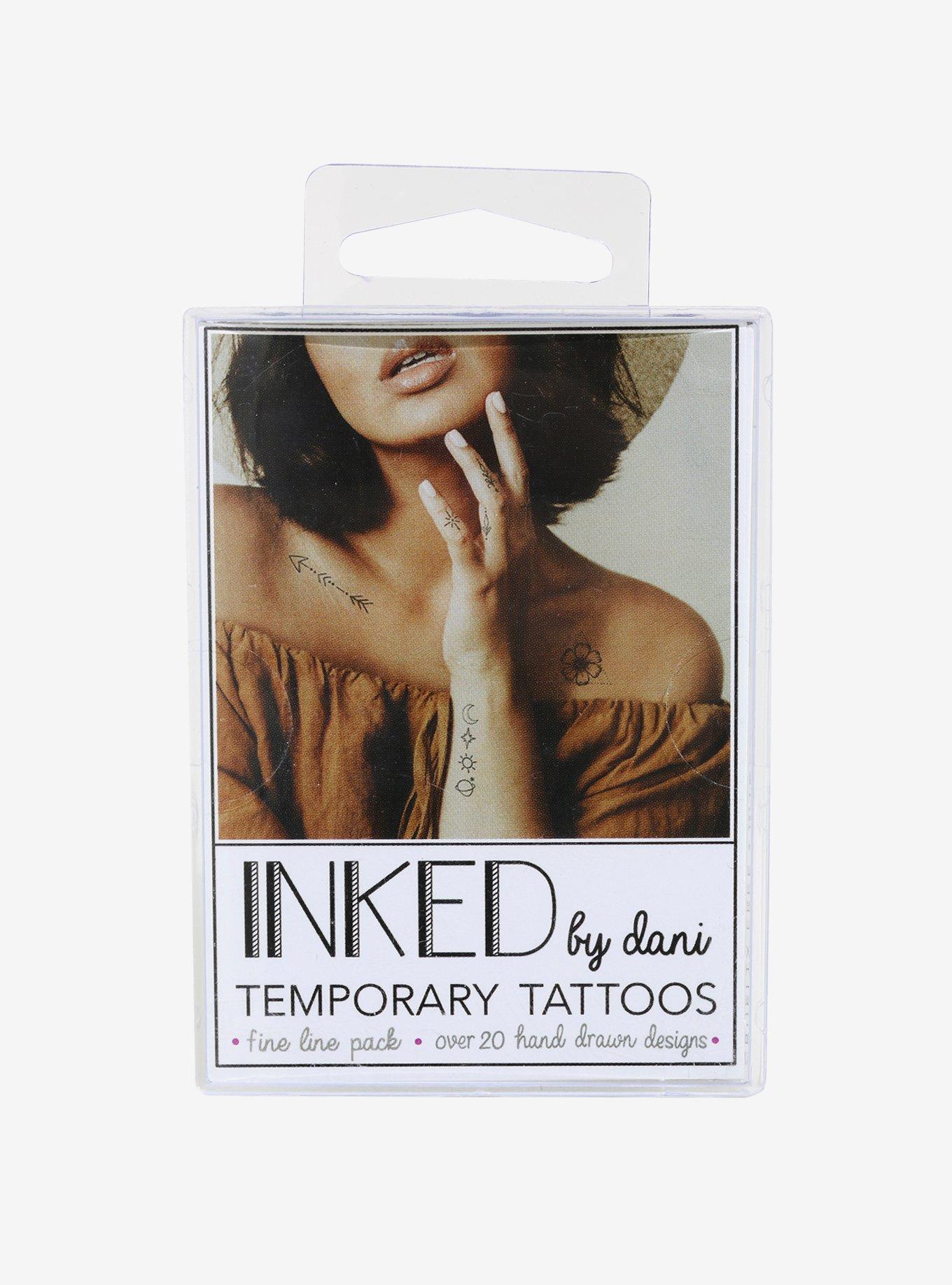 Inked By Dani Fine Line Temporary Tattoos, , hi-res