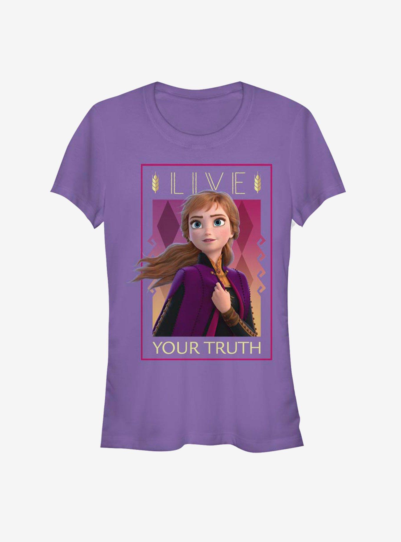 Frozen 2 Anna Lives Truth Girls T-Shirt, PURPLE, hi-res