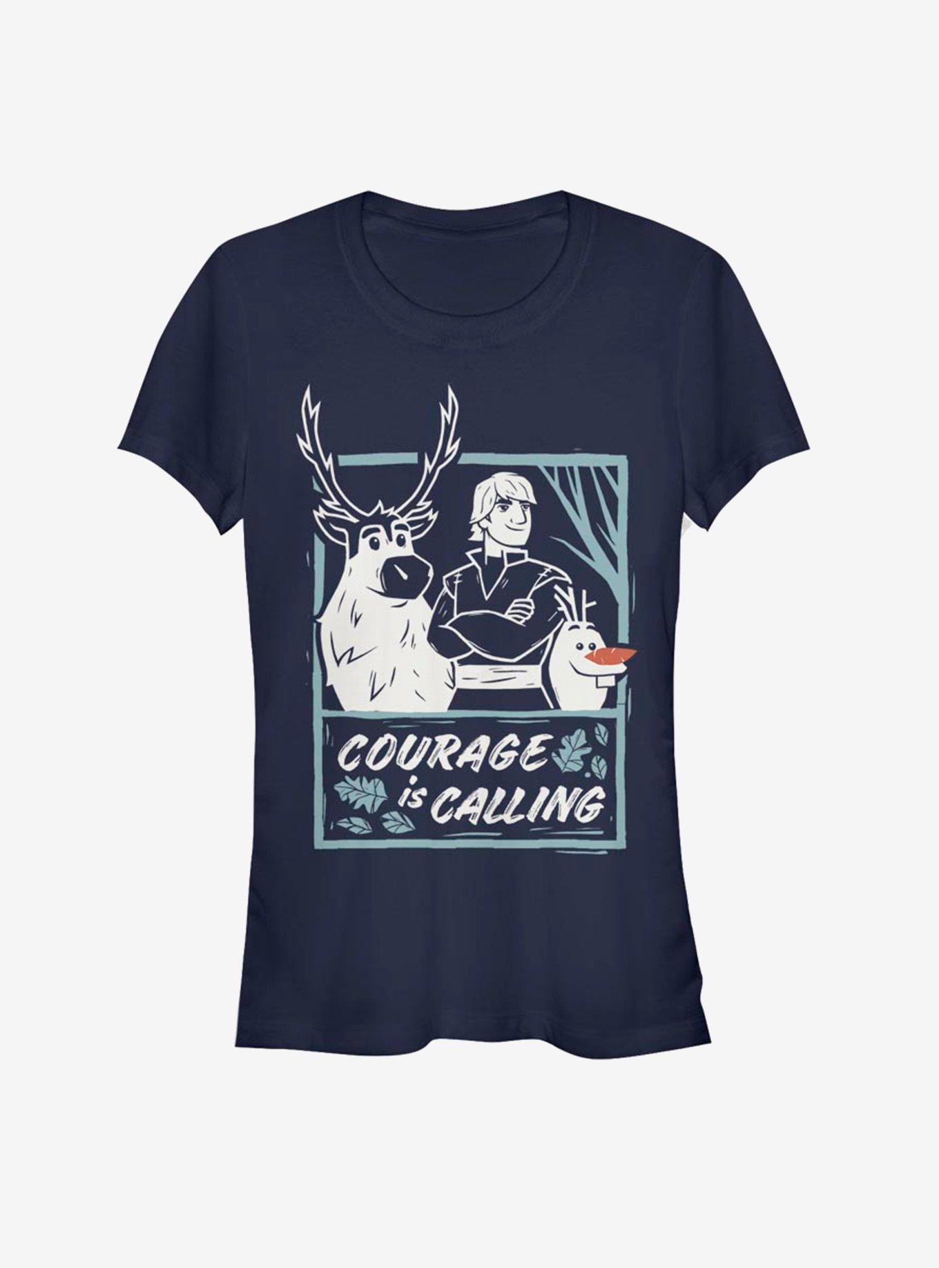 Frozen 2 Courage Calls Girls T-Shirt, NAVY, hi-res