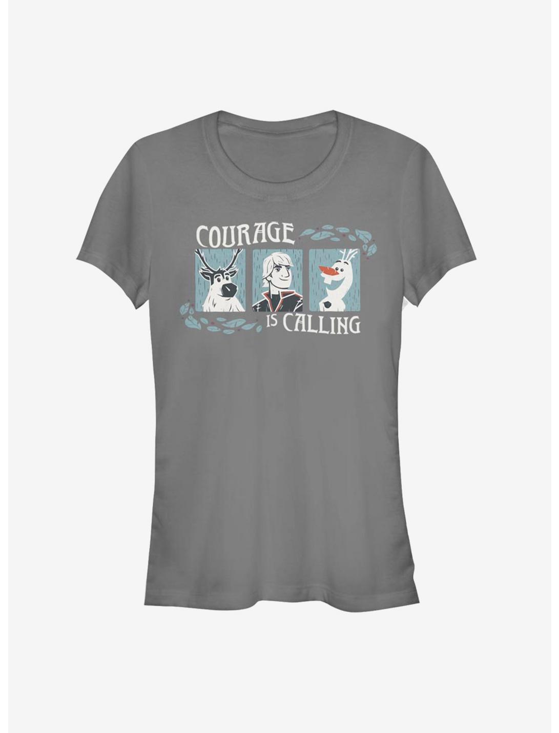 Frozen 2 Courage Woodcut Girls T-Shirt, CHARCOAL, hi-res