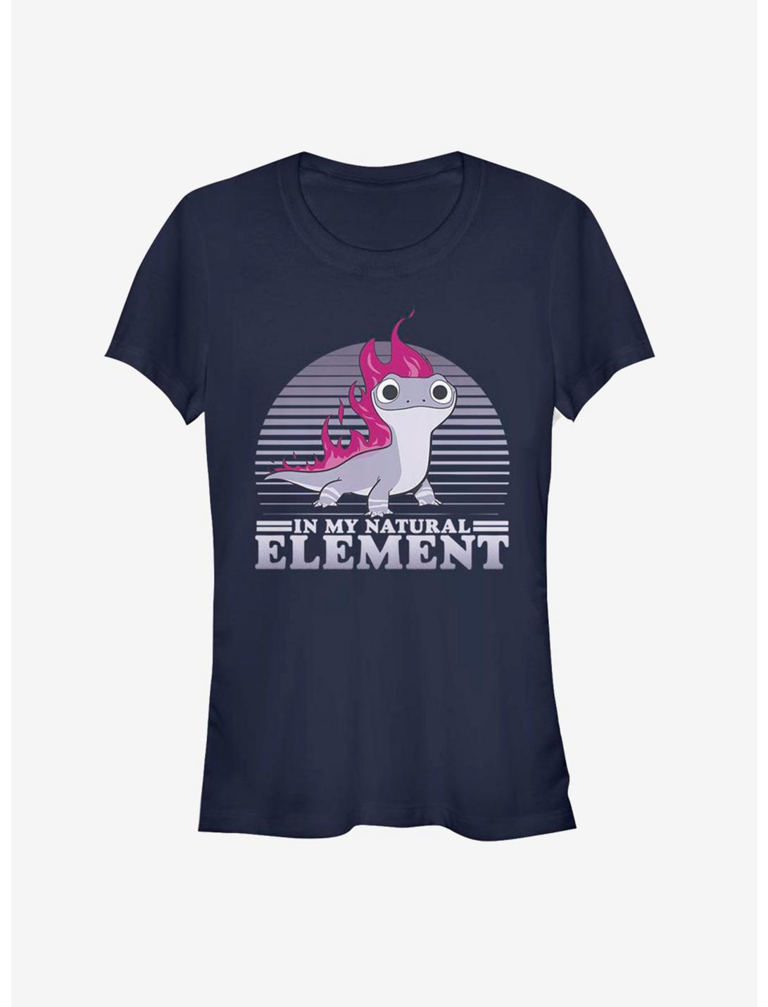 Frozen 2 Element Flames Girls T-Shirt, NAVY, hi-res
