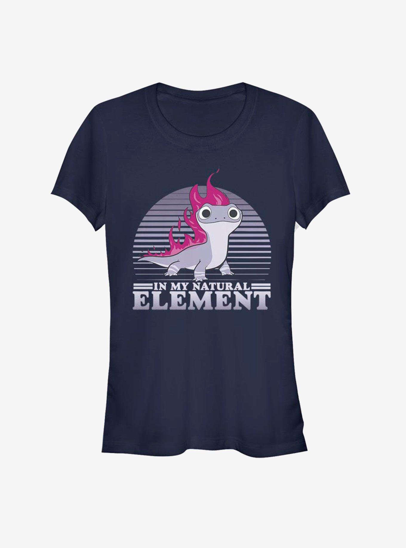 Frozen 2 Element Flames Girls T-Shirt, NAVY, hi-res
