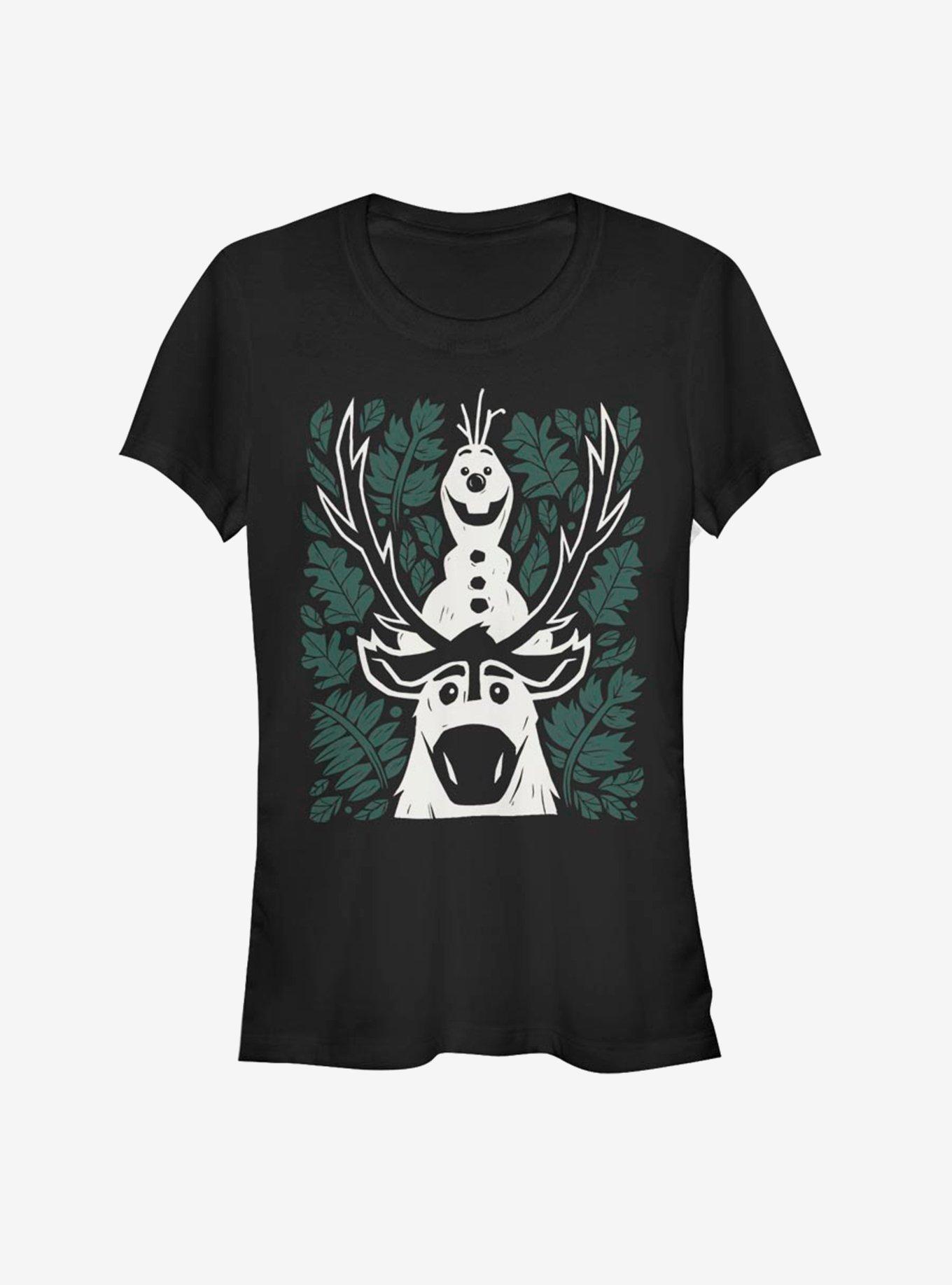Frozen 2 Olaf Sven Leaves Girls T-Shirt, , hi-res