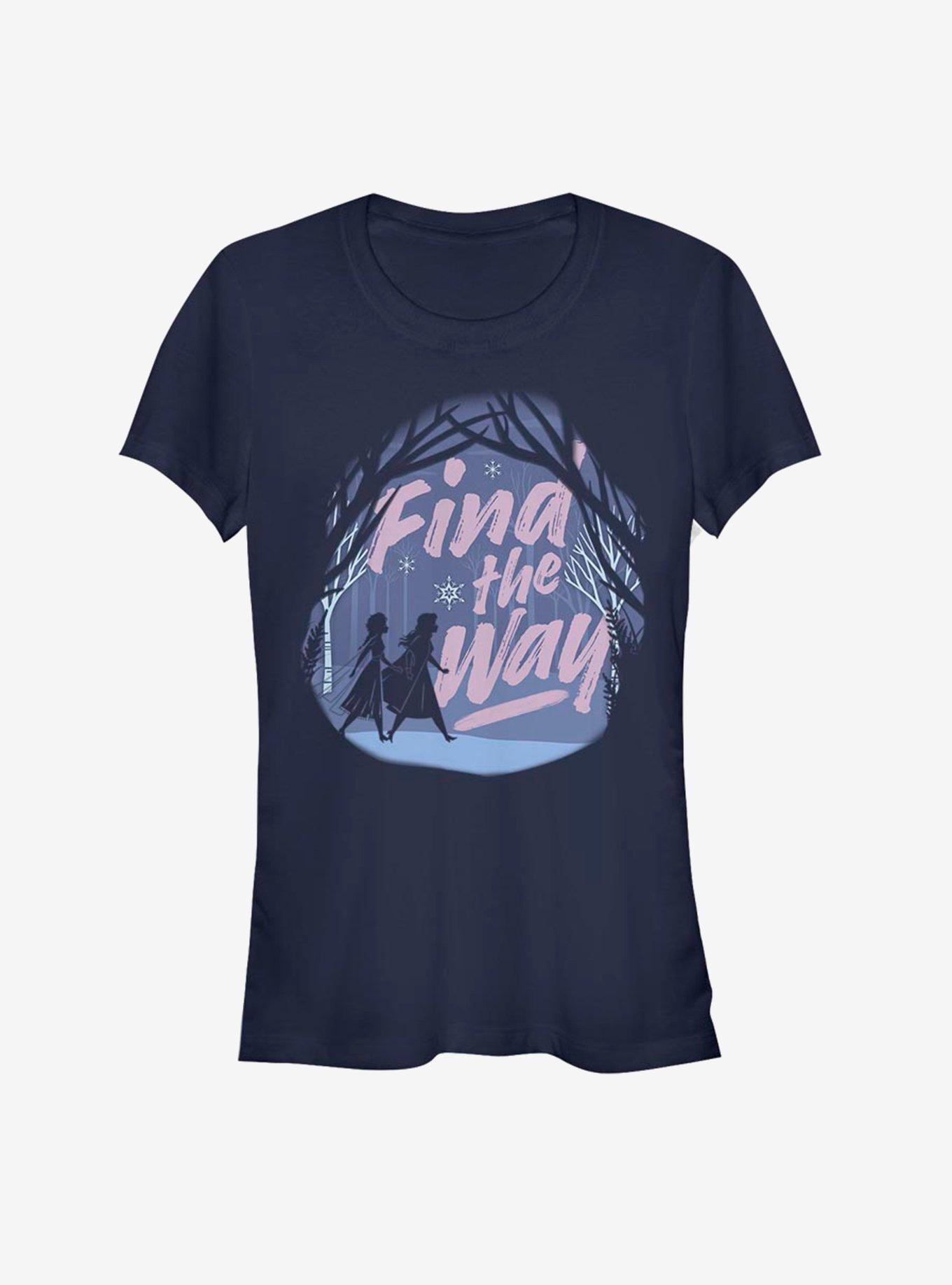 Frozen 2 Paper Winter Girls T-Shirt, NAVY, hi-res