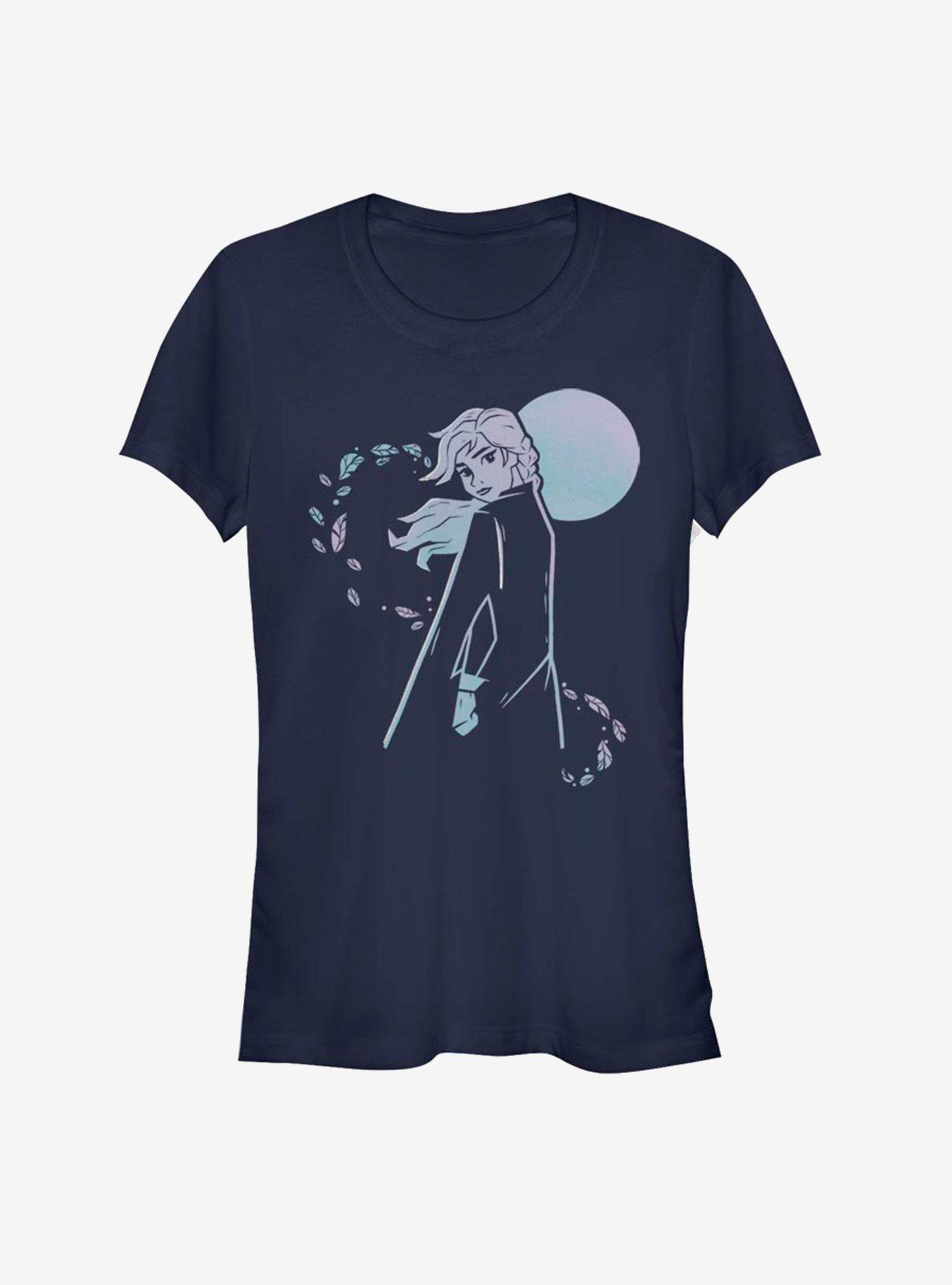 Frozen 2 Winter Sunset Girls T-Shirt, NAVY, hi-res