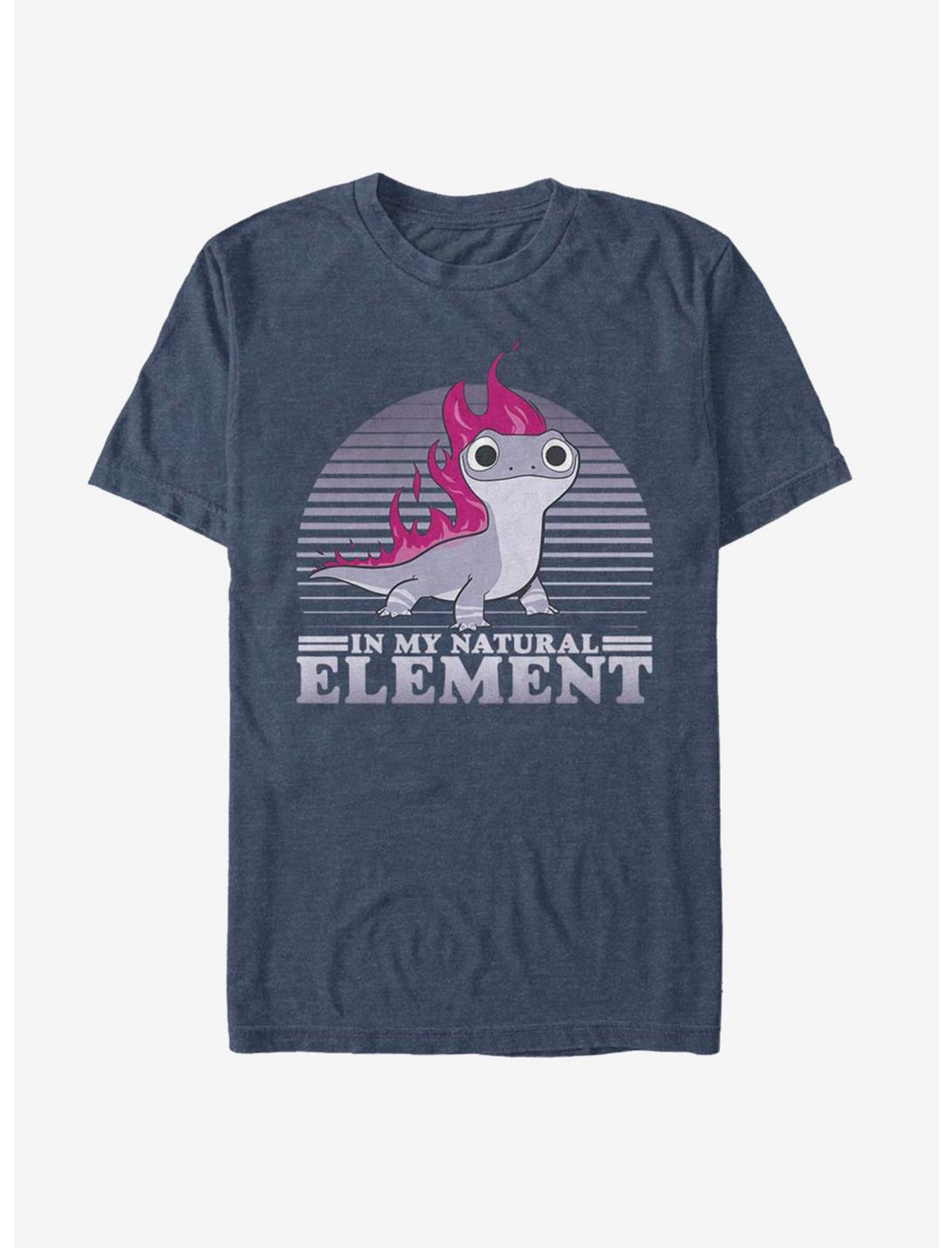 Frozen 2 Element Flames T-Shirt, NAVY HTR, hi-res