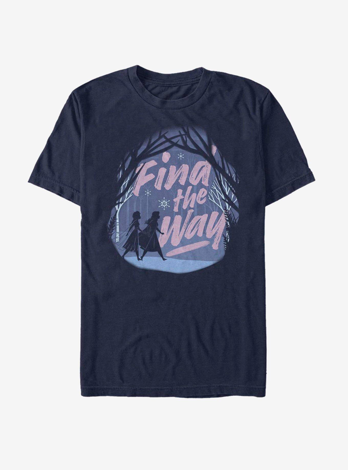 Frozen 2 Paper Winter T-Shirt, NAVY, hi-res