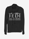 Star Wars Jedi: Fallen Order Fallen Order Logo Cowl Neck Long-Sleeve Girls Top, BLACK, hi-res