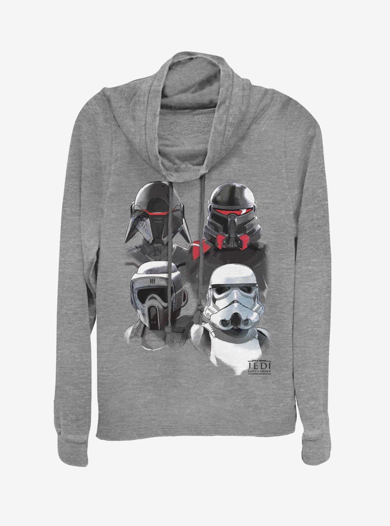 Star Wars Jedi: Fallen Order Fourth Order Cowl Neck Long-Sleeve Girls Top, GRAY HTR, hi-res