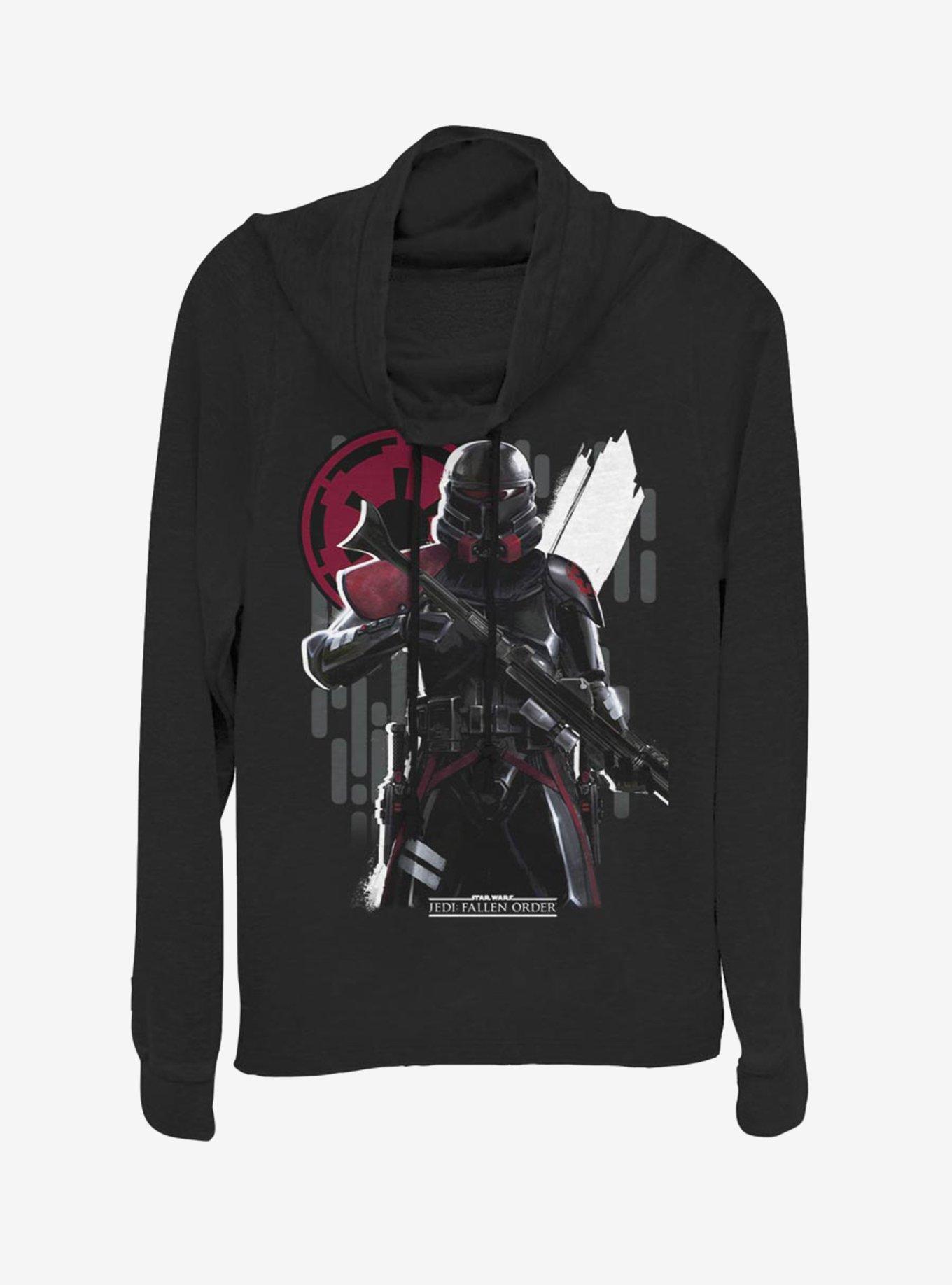 Star Wars Jedi: Fallen Order Jedi Hunter Cowl Neck Long-Sleeve Girls Top, BLACK, hi-res