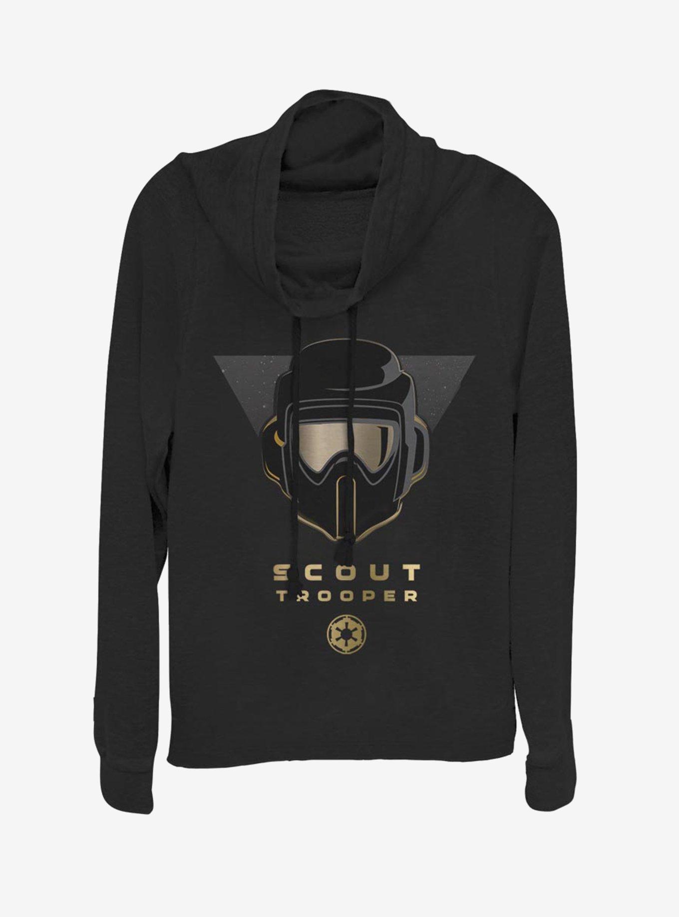 Star Wars Jedi: Fallen Order Space Gold Cowl Neck Long-Sleeve Girls Top, BLACK, hi-res
