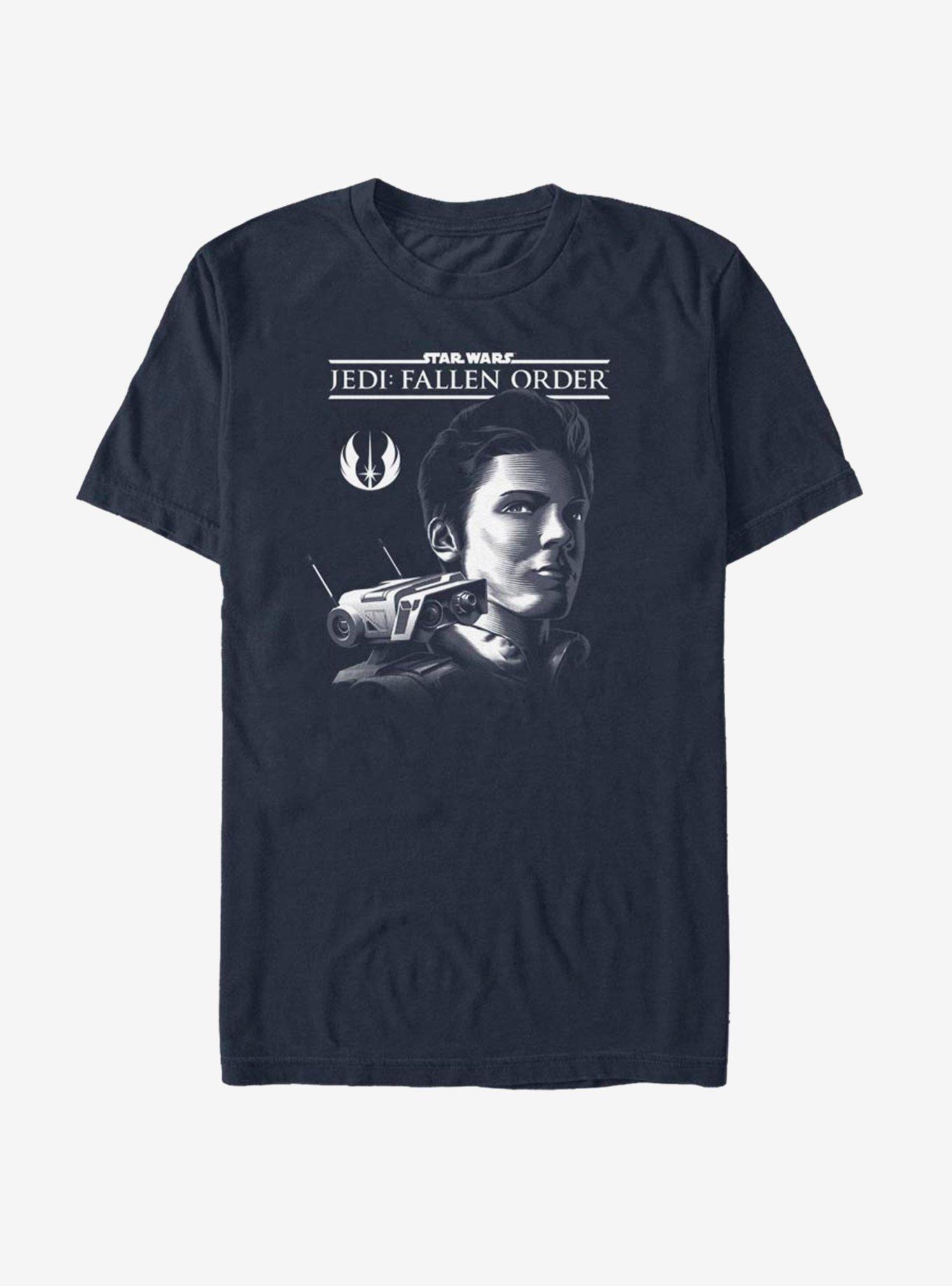 Star Wars Jedi: Fallen Order Cal Profile T-Shirt, NAVY, hi-res