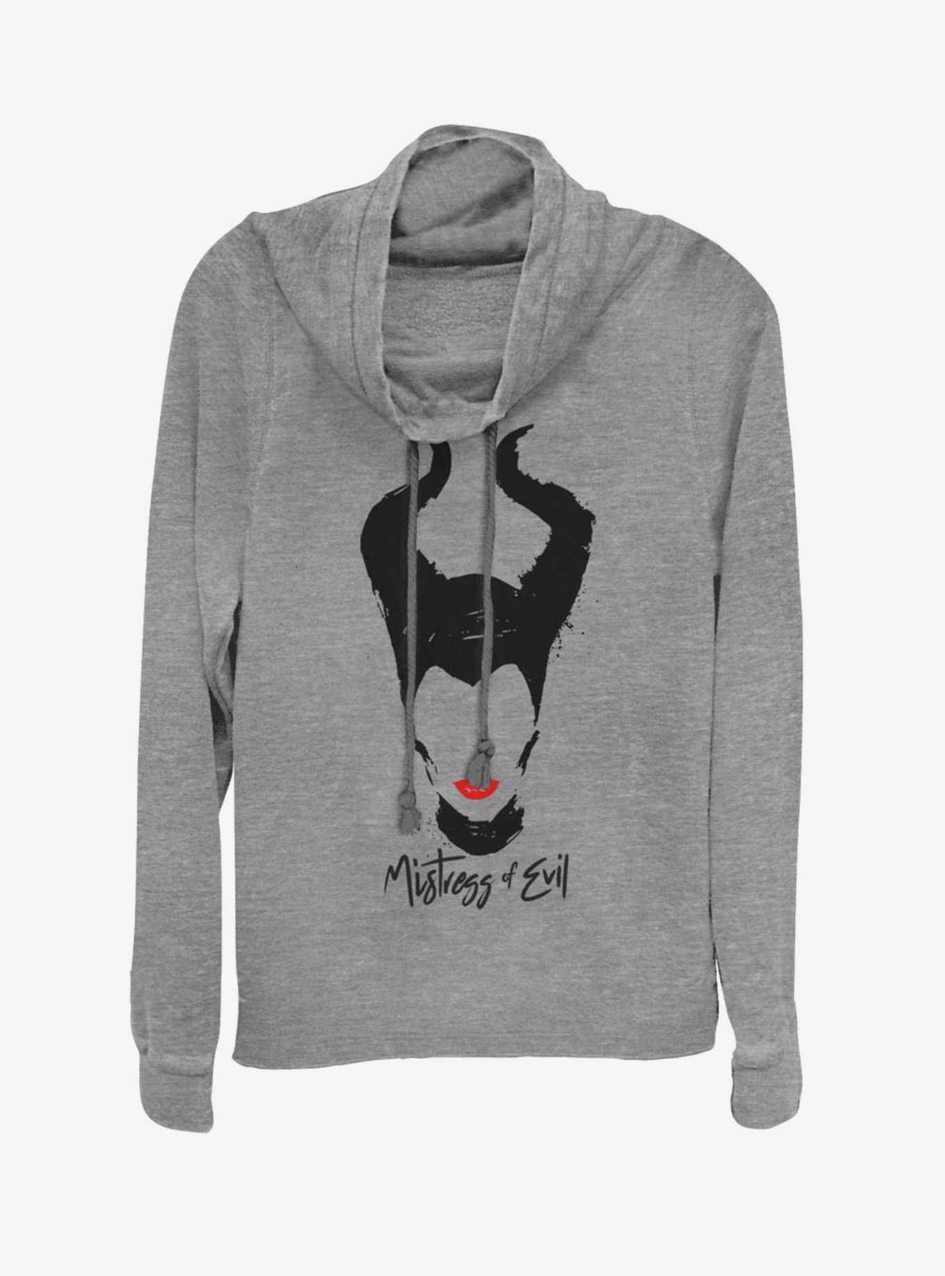 Disney Maleficent: Mistress of Evil Red Lips Cowl Neck Long-Sleeve Girls Top, , hi-res