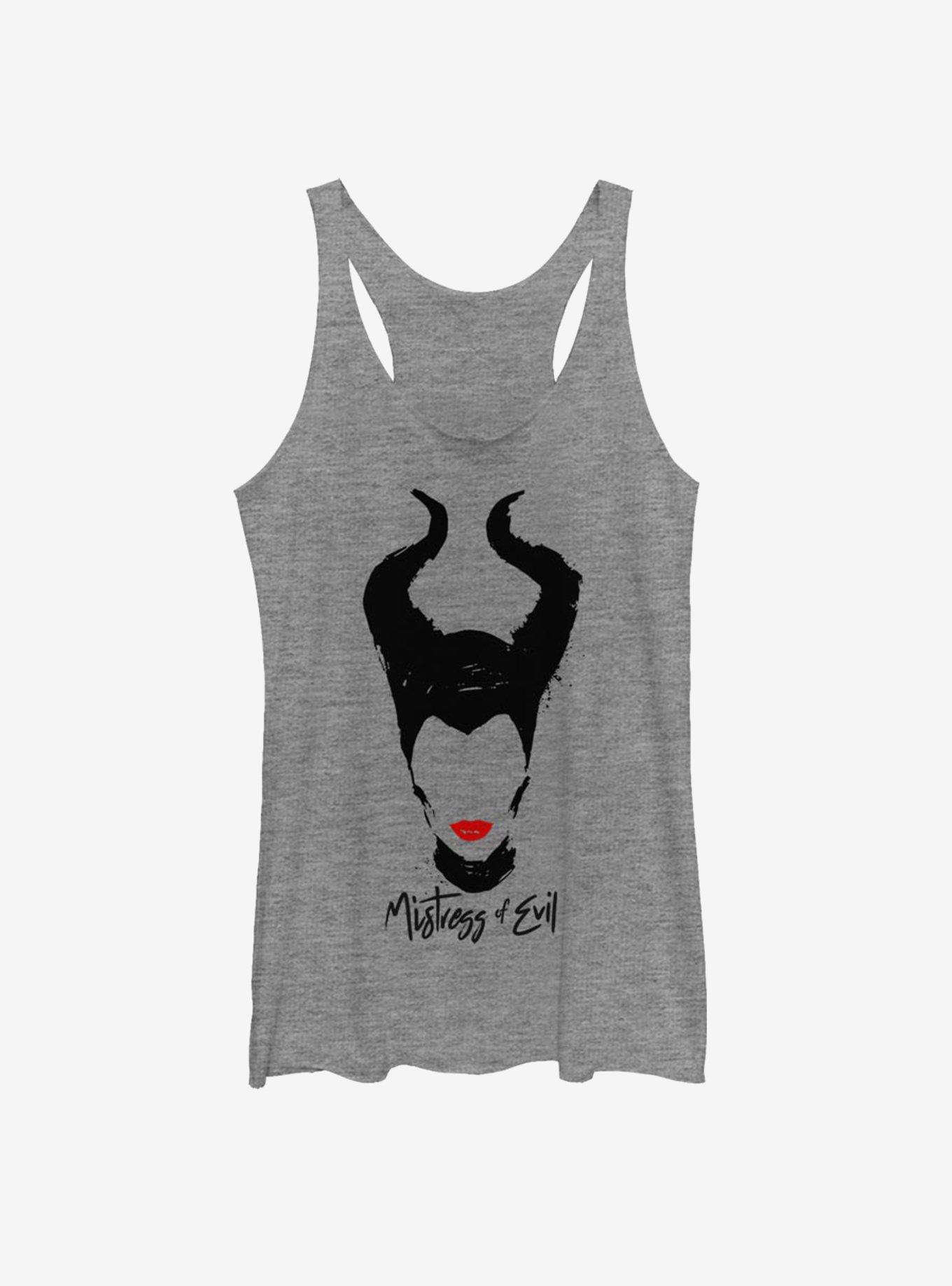 Disney Maleficent: Mistress of Evil Red Lips Girls Tank, GRAY HTR, hi-res