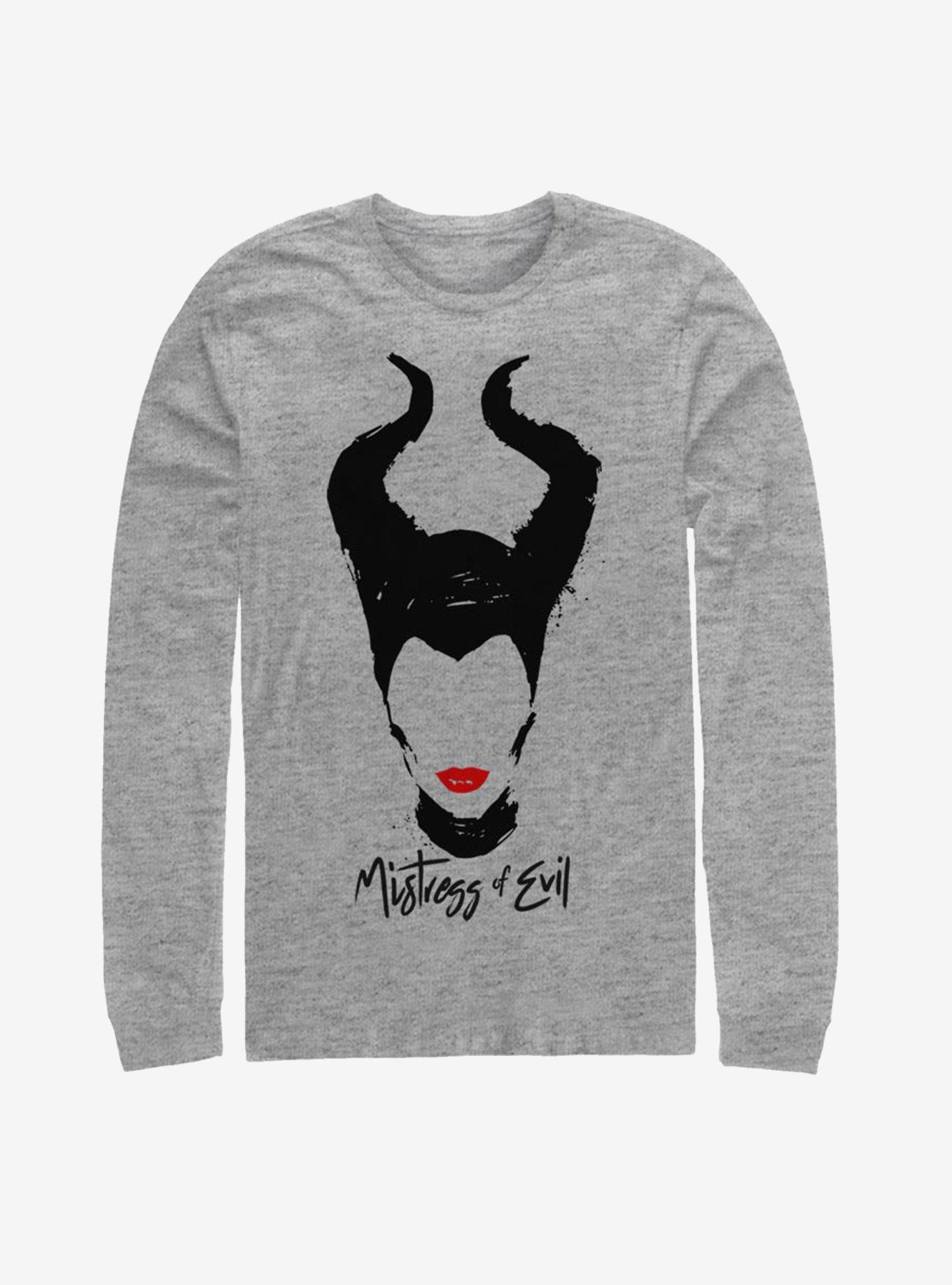 Disney Maleficent: Mistress of Evil Red Lips Long-Sleeve T-Shirt, ATH HTR, hi-res