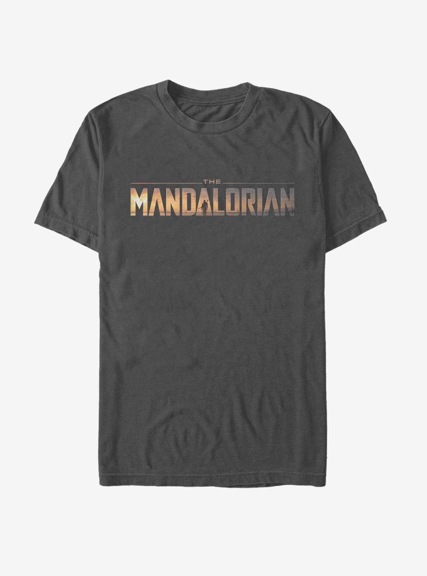 Star Wars The Mandalorian Mandalorian Logo T-Shirt, CHARCOAL, hi-res