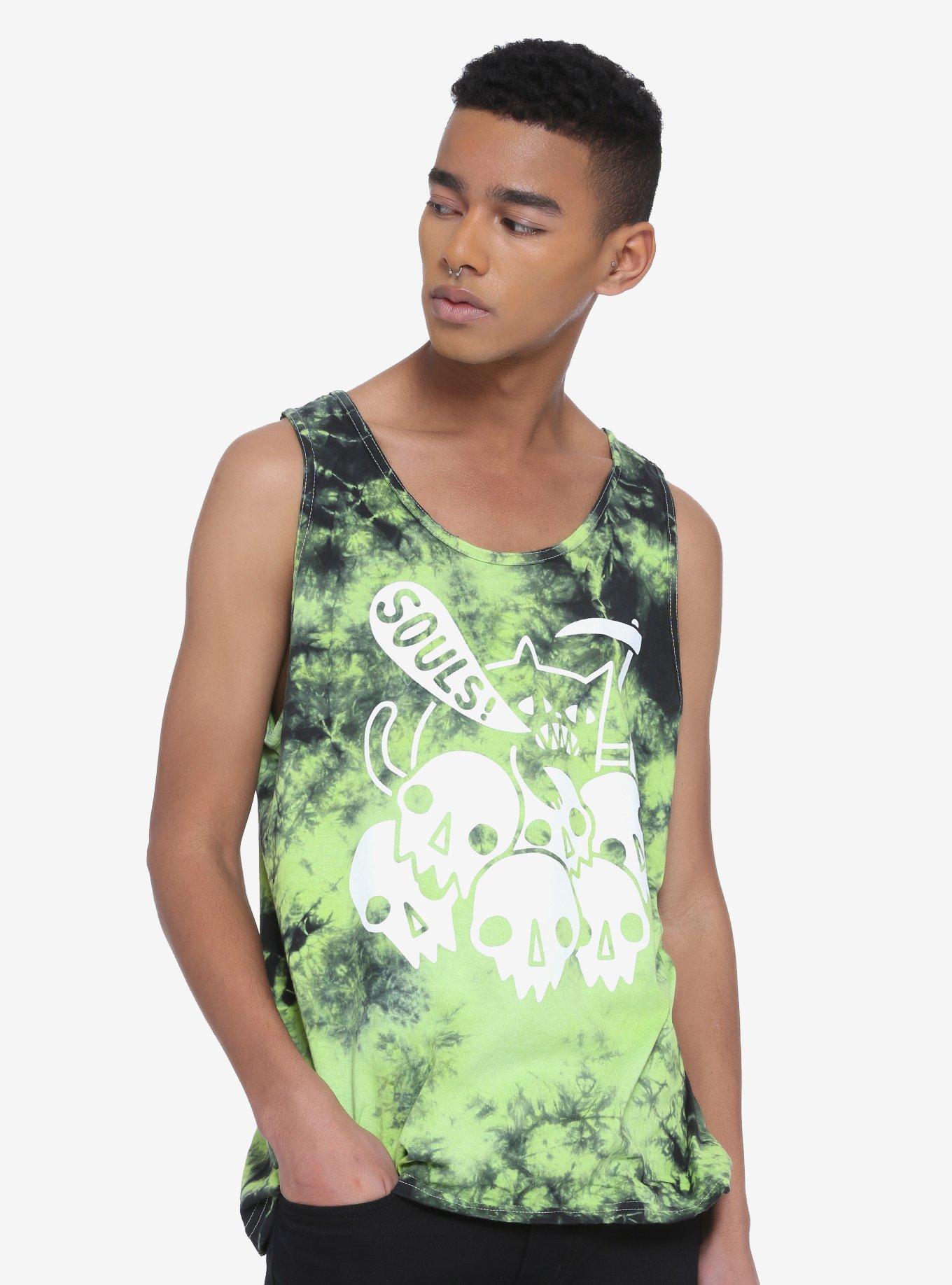 Cat Got Your Soul Tie-Dye Tank Top By Obinsun, MULTI, hi-res