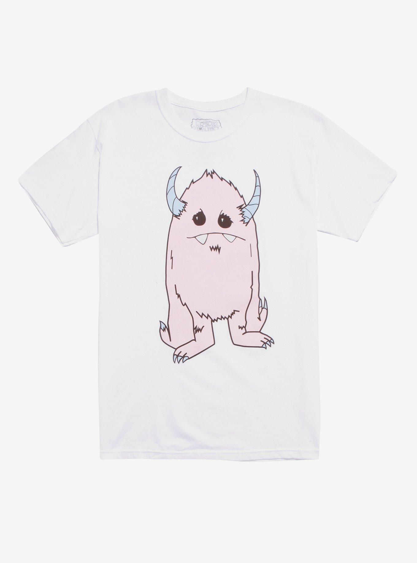Depressed Monsters Yerman The Sad Yeti T-Shirt By Ryan Brunty, WHITE, hi-res