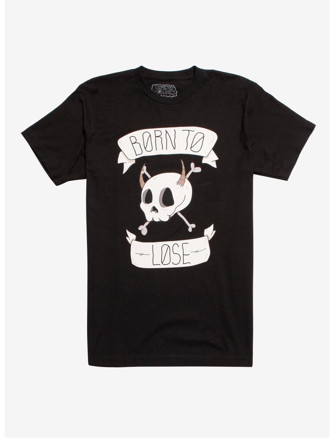 Depressed Monsters Born To Lose T-Shirt By Ryan Brunty, BLACK, hi-res