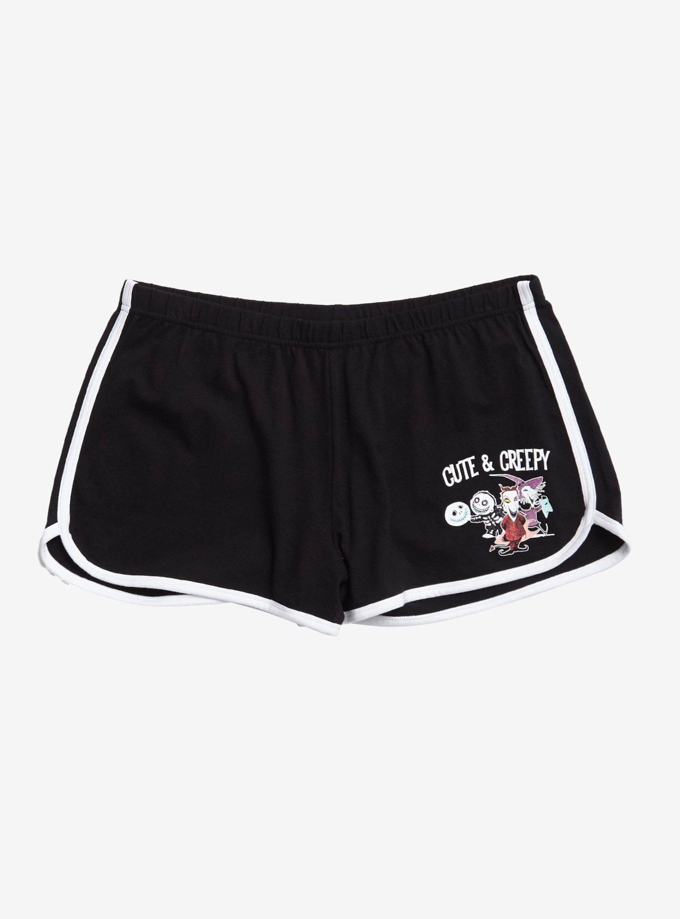 The Nightmare Before Christmas Oogie's Boys Cute & Creepy Girls Soft Shorts, BLACK, hi-res