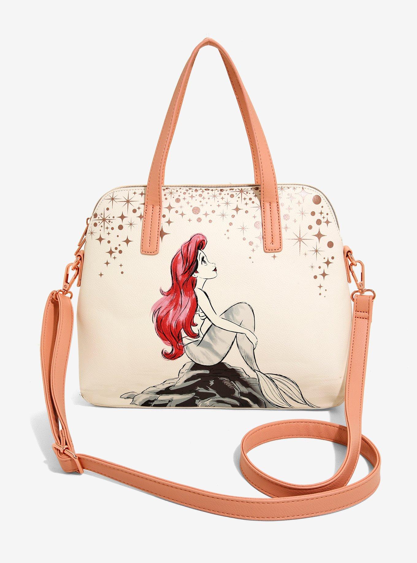Loungefly Disney The Little Mermaid Ariel Rose Gold Dome Satchel Bag, , hi-res