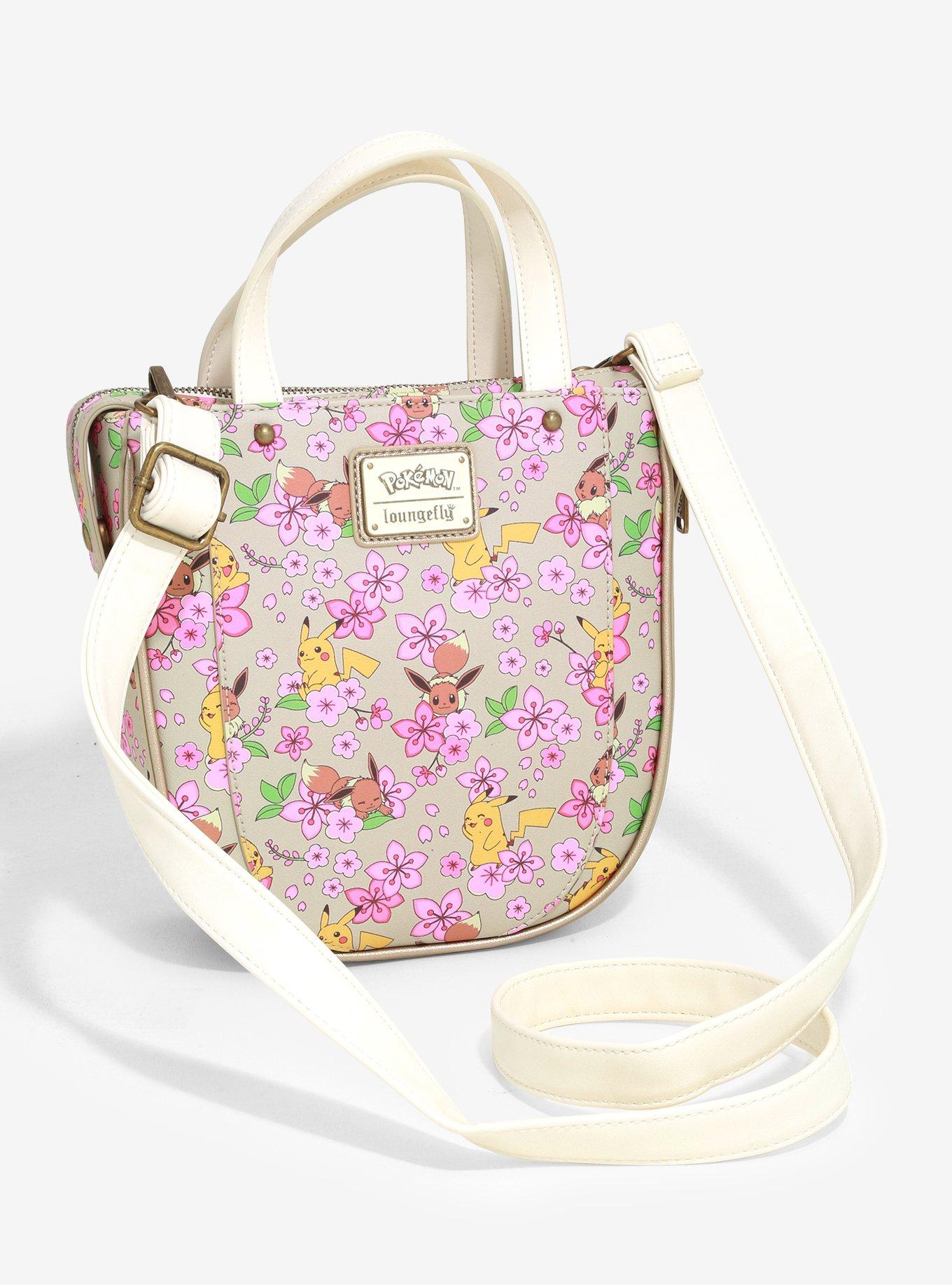 Loungefly Pokemon Pikachu & Eevee Floral Crossbody Bag, , hi-res