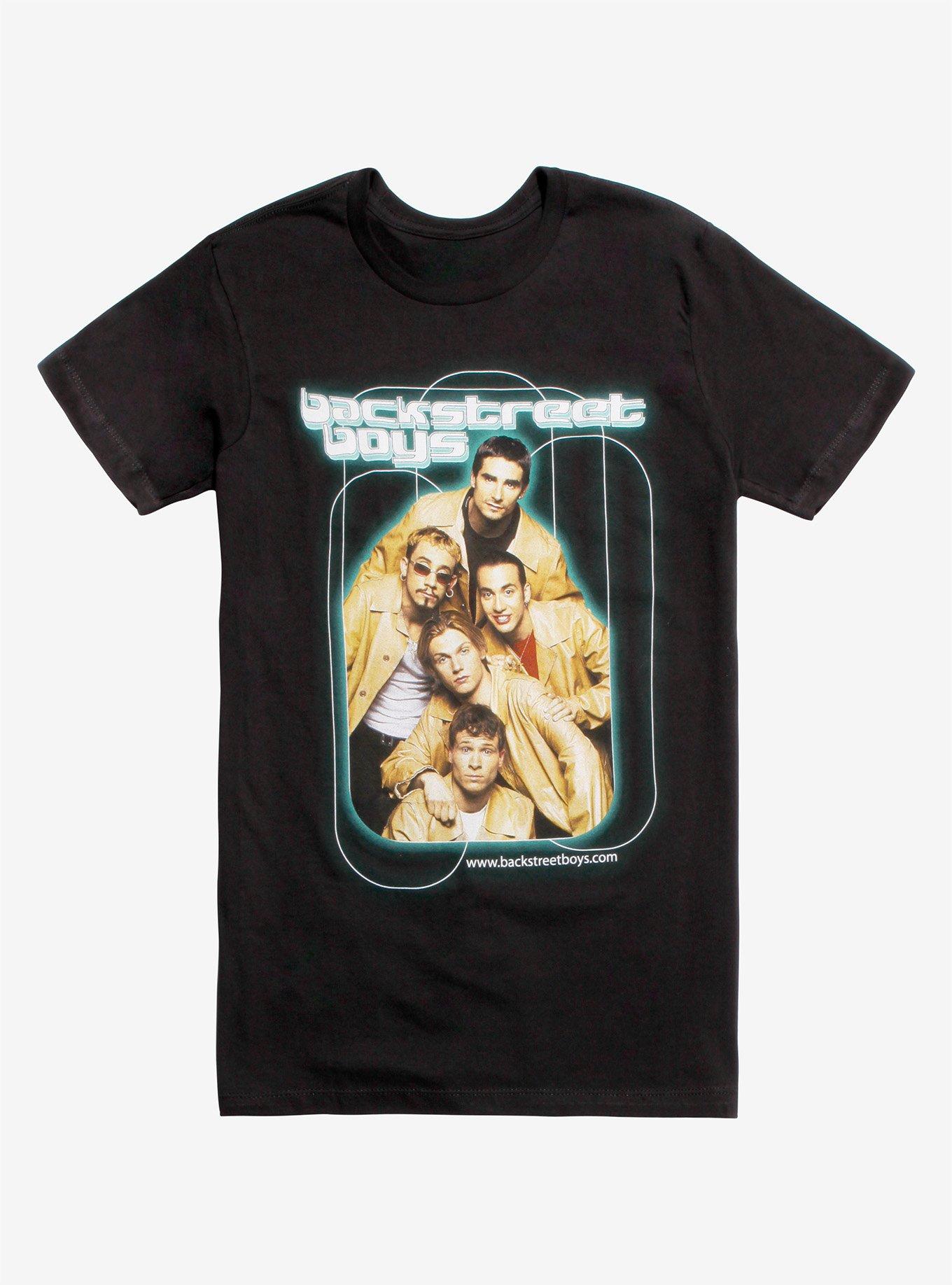 Backstreet Boys Green Glow Photo T-Shirt, BLACK, hi-res