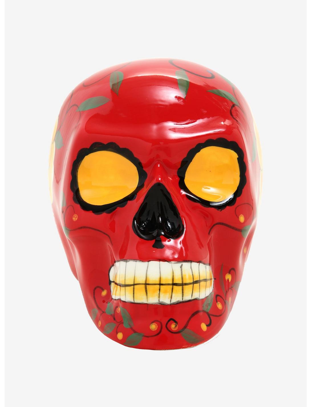 Red Sugar Skull Figurine, , hi-res