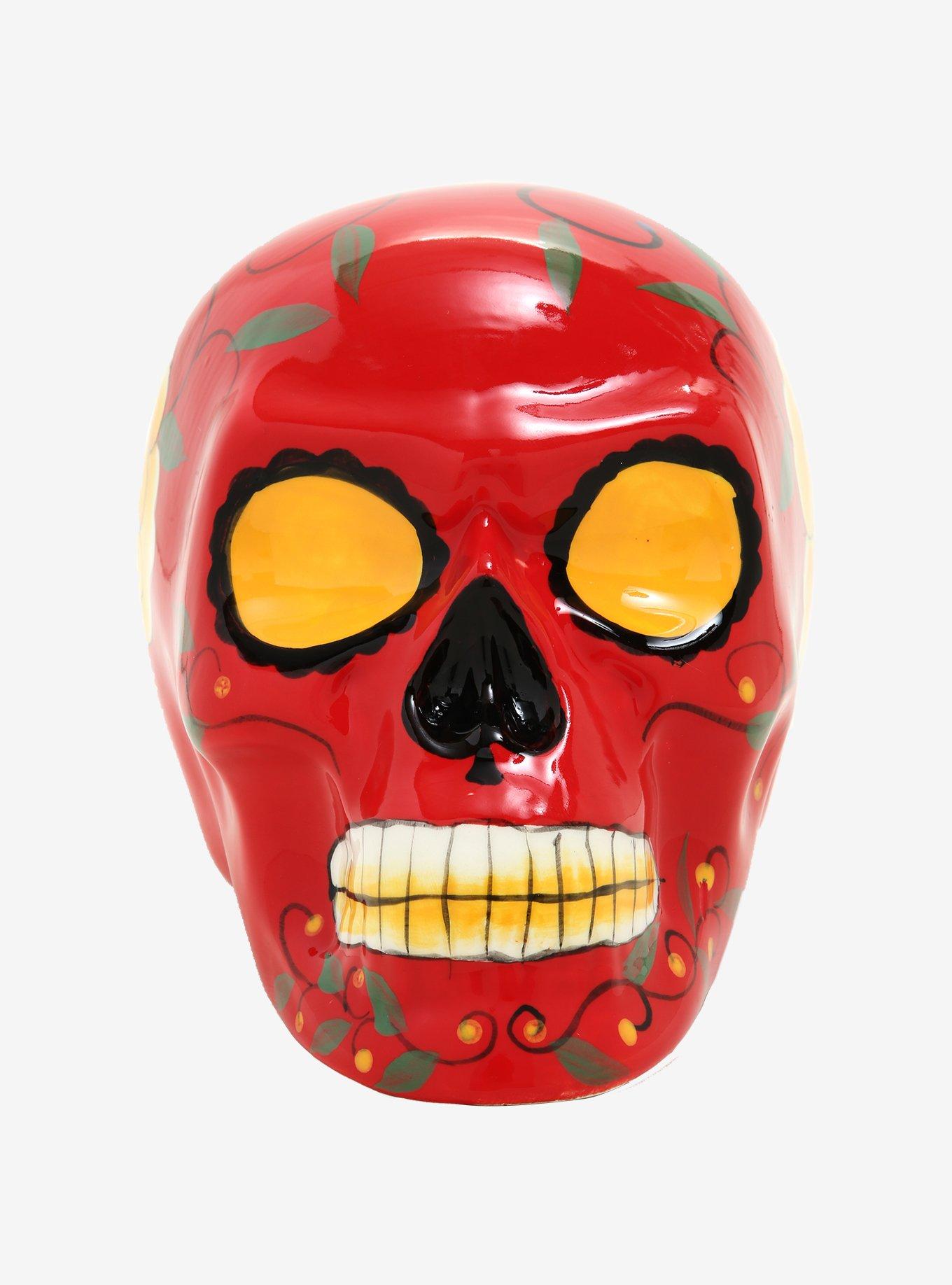 Red Sugar Skull Figurine, , hi-res