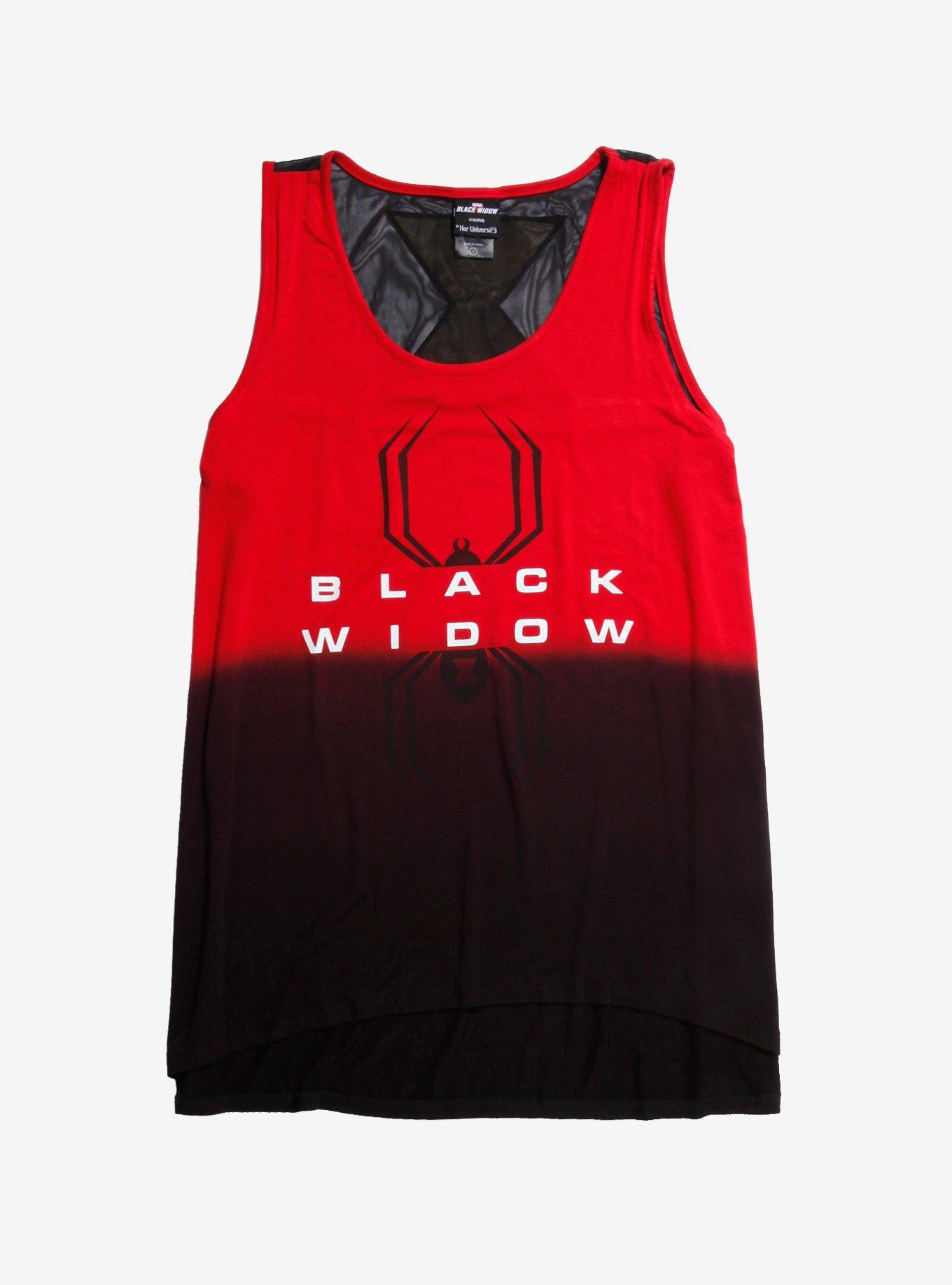 Her Universe Marvel Black Widow Dip-Dye Mesh Back Tank Top Plus Size, MULTI, hi-res
