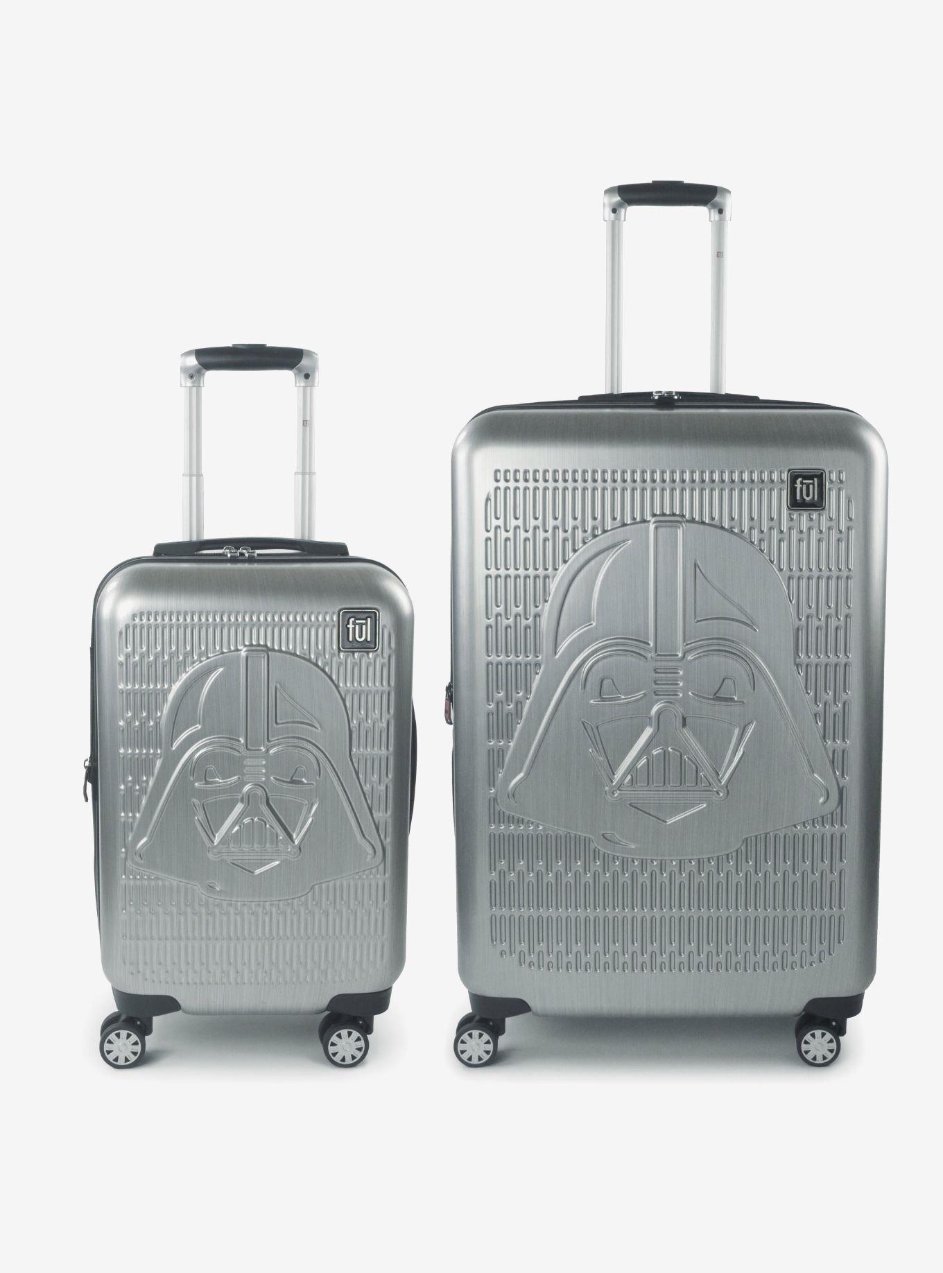 FUL Star Wars Darth Vader Embossed 2 Piece Silver Luggage Set