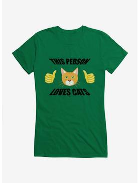 HT Creators: Sarah Dunk This Person Loves Cats Girls T-Shirt, , hi-res
