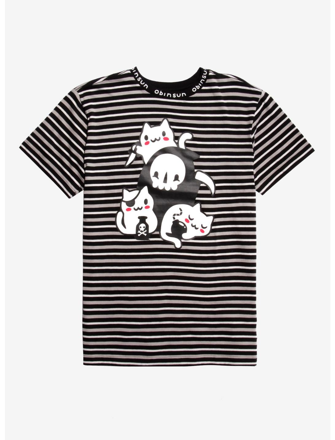 Death’s Little Helpers Stripe T-Shirt By Obinsun, MULTI, hi-res