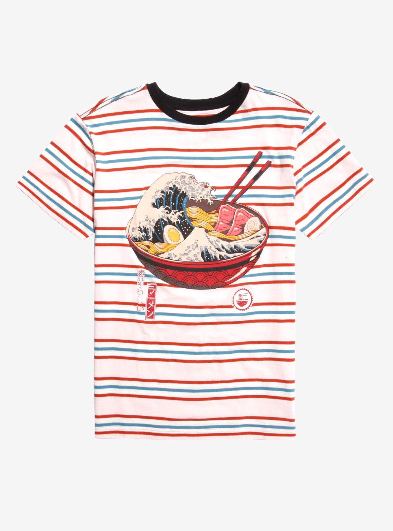 The Great Ramen Wave Stripe T-Shirt By Vincent Trinidad, , hi-res