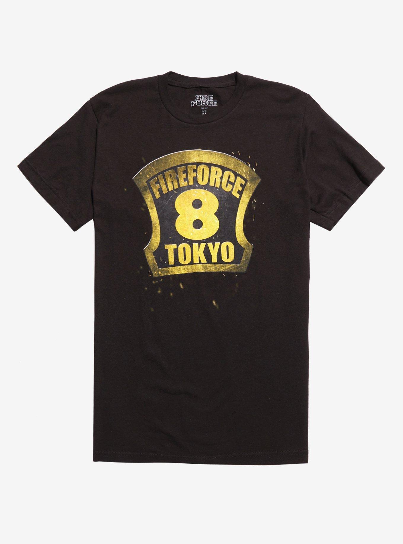 Fire Force Company 8 Logo T-Shirt, BLACK, hi-res