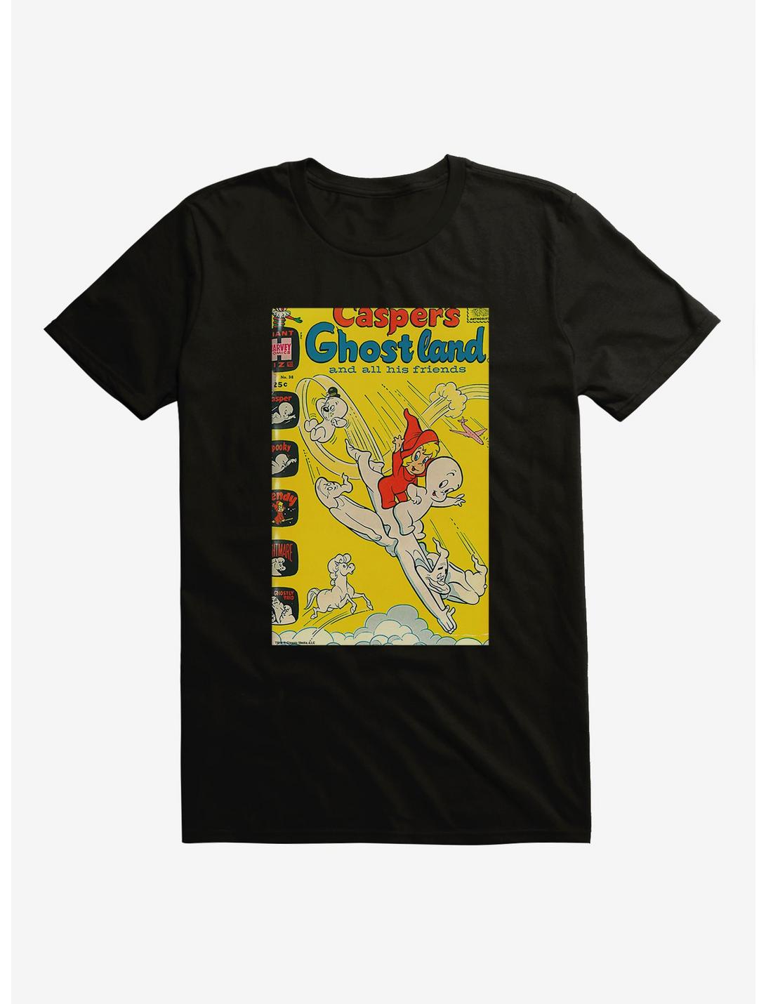 Casper The Friendly Ghost Ghostland And Friends Airplane Dive T-Shirt, BLACK, hi-res