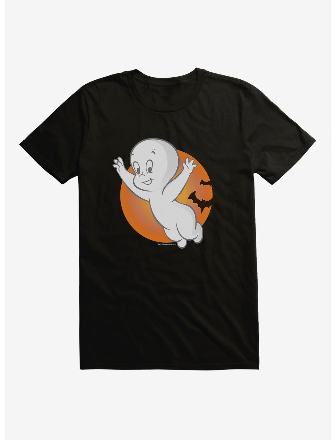 Casper The Friendly Ghost Orange Moon T-Shirt, BLACK, hi-res