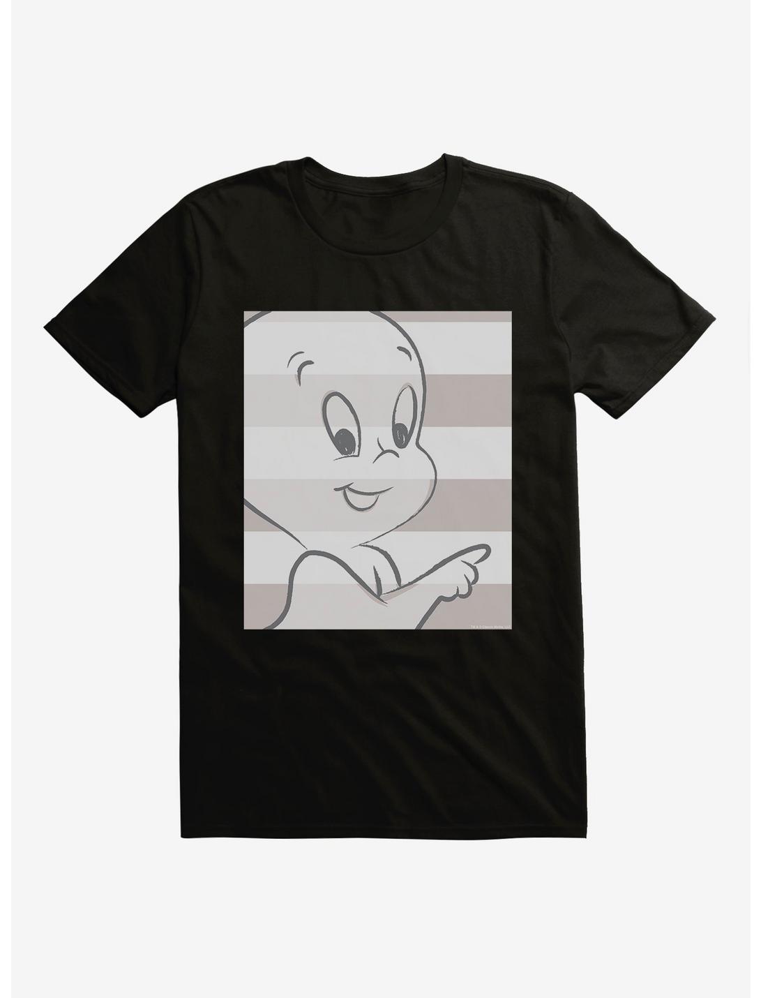 Casper The Friendly Ghost Striped T-Shirt, BLACK, hi-res