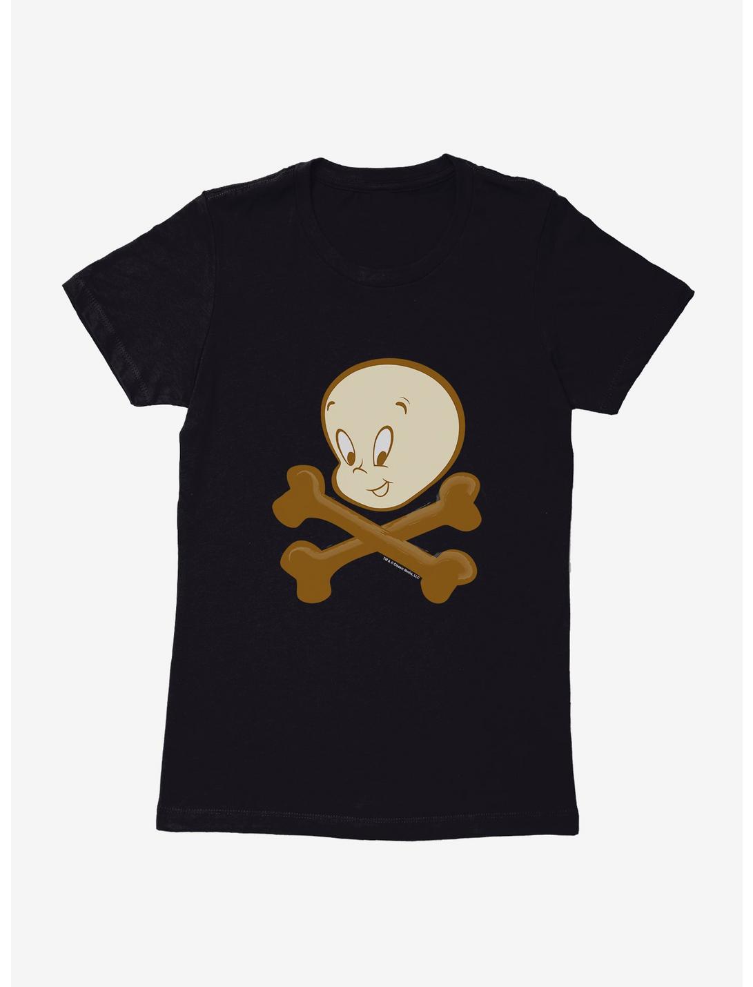 Casper The Friendly Ghost Cross Bones Womens T-Shirt, BLACK, hi-res