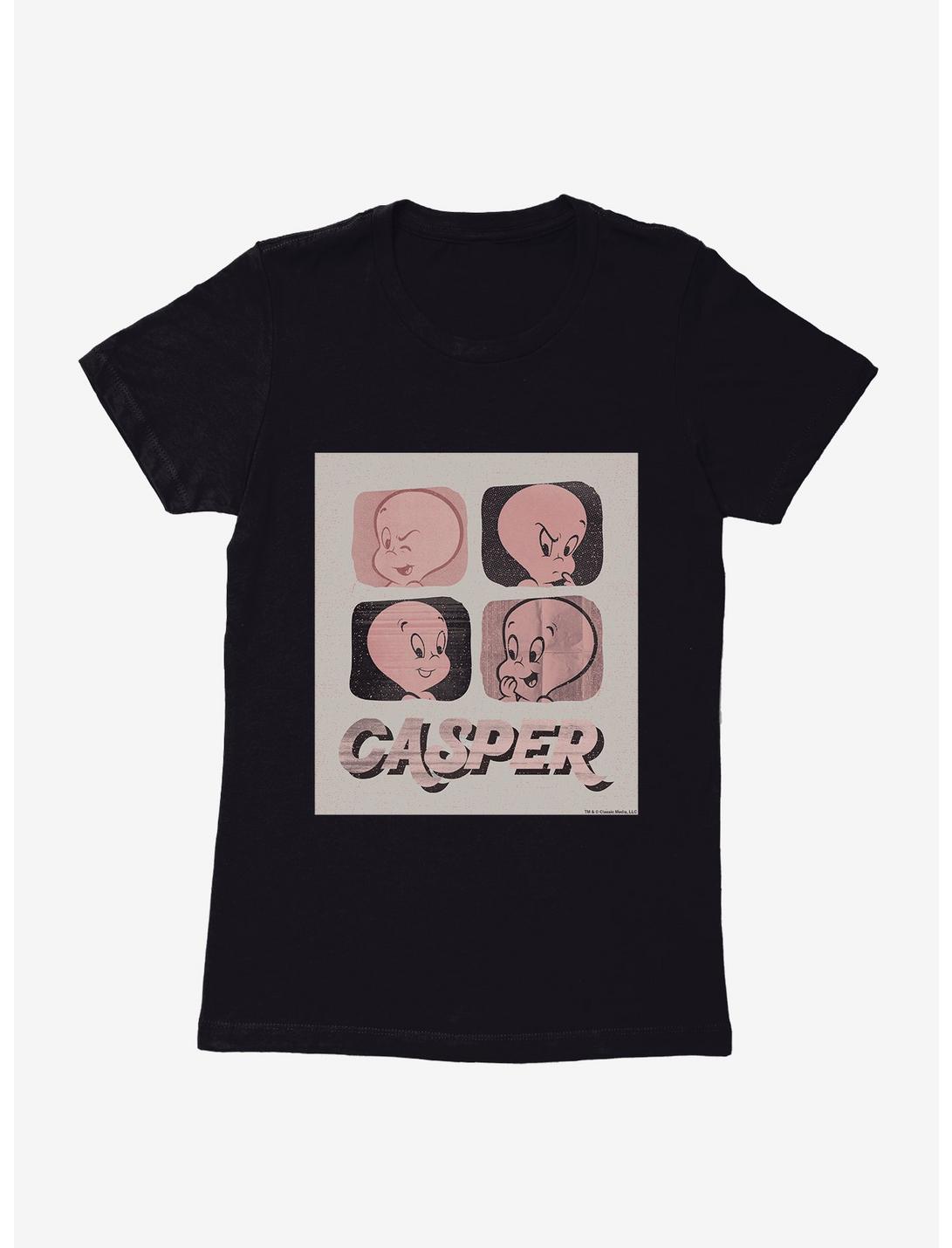 Casper The Friendly Ghost Emotions Womens T-Shirt, BLACK, hi-res