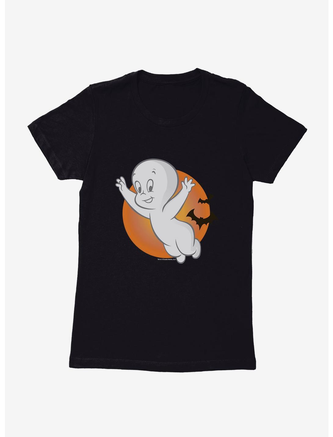 Casper The Friendly Ghost Orange Moon Womens T-Shirt, BLACK, hi-res