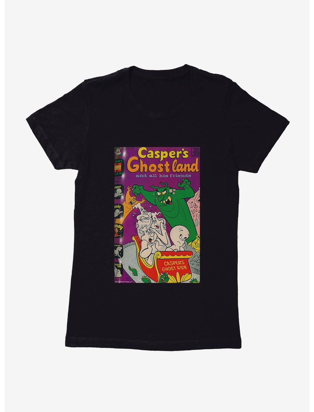 Casper The Friendly Ghost Ghostland And Friends Ghost Ride Womens T-Shirt, BLACK, hi-res