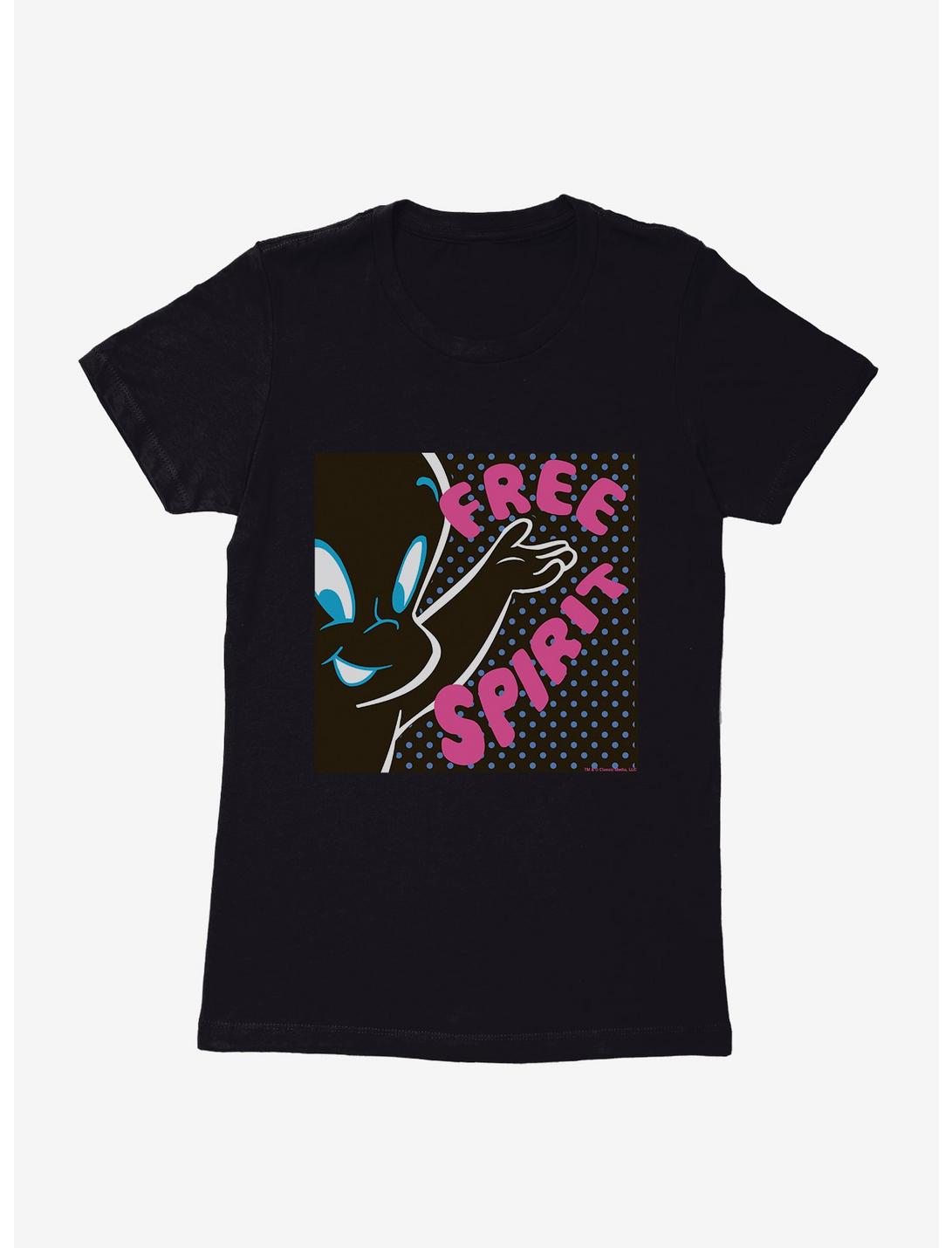 Casper The Friendly Ghost Pop Comic Art Free Spirit Womens T-Shirt, BLACK, hi-res